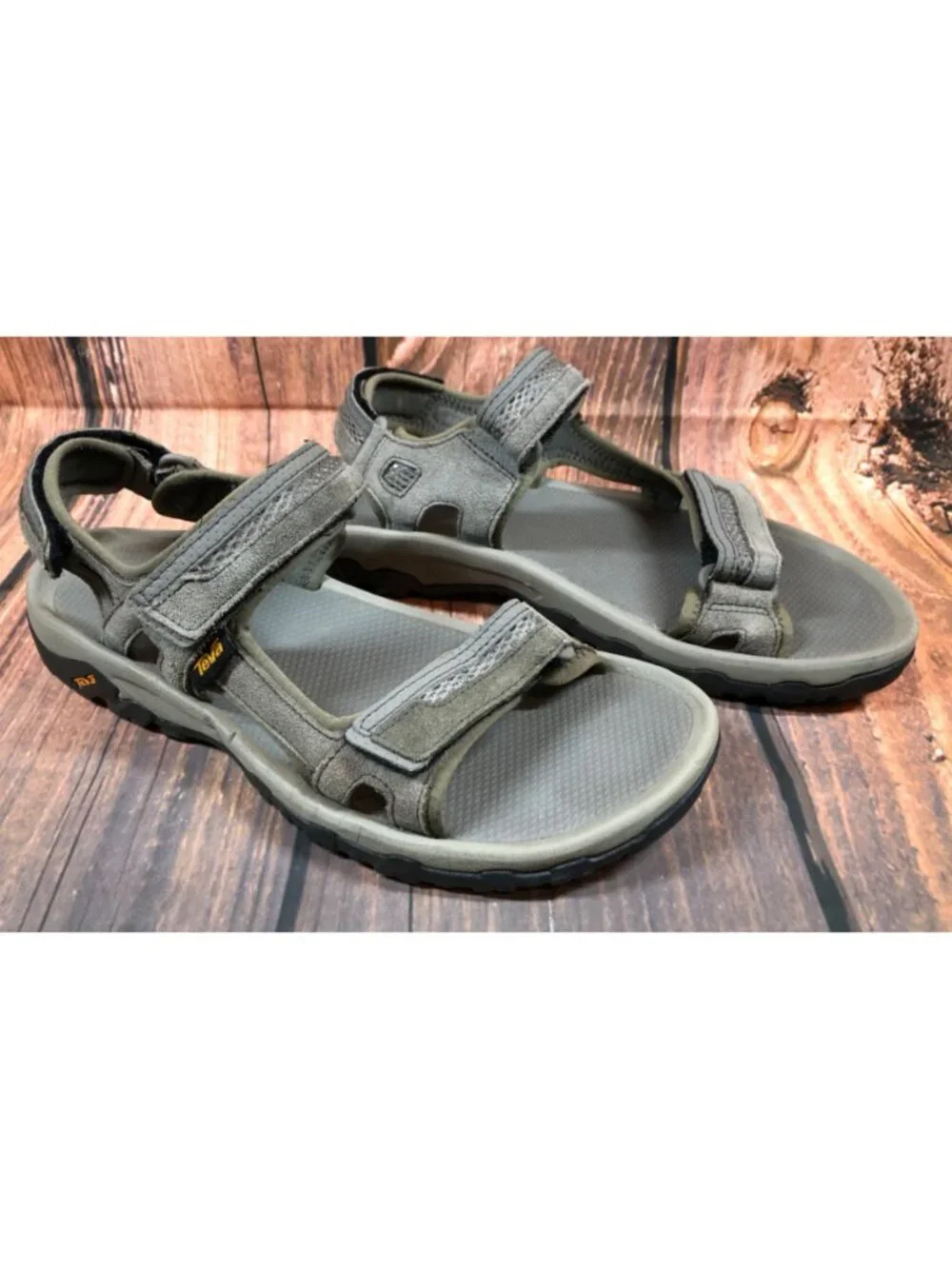 Teva Mens 10 / 43 Hudson Taupe Suede Sport Outdoor Hiking Sandals
